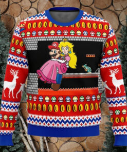 Ugly Christmas Sweater Mario Bros Bowser’s Castle