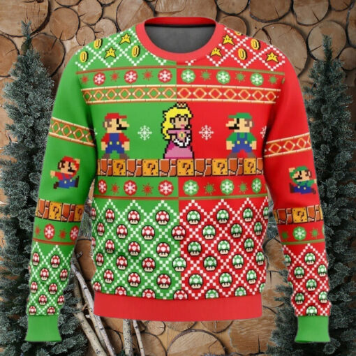 Ugly Christmas Sweater   Mario Bros Ugly