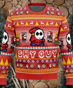 Ugly Christmas Sweater Shy Guy Mario Bros Ugly Christmas Sweater