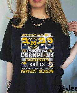 Undefeated 15 0 Michigan CFP National Champions 34 13 Washington Perfect season Shirt