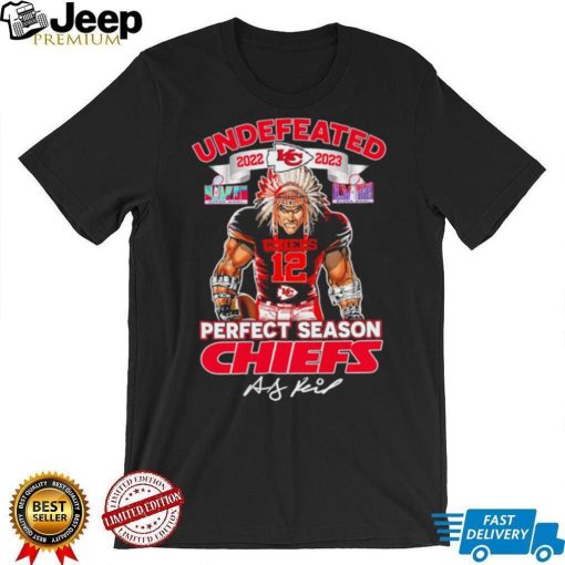 Undefeated 2022 2023 perfect season Chiefs mascot Andy Reid signature shirt