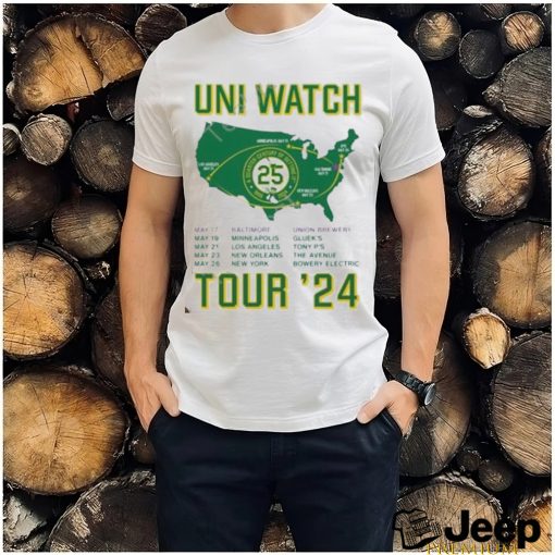 Uni Watch 25th Anniversary Tour Shirt