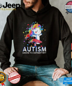 Unicorn autism dancing to a different beat shirt