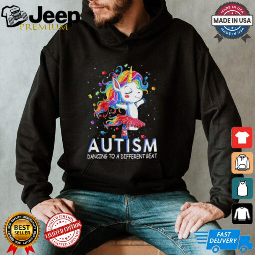 Unicorn autism dancing to a different beat shirt