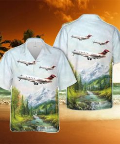 Union Pacific Railroad Canadair Challenger 300 Beach Hawaiian Shirt