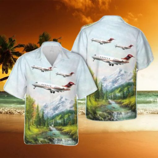 Union Pacific Railroad Canadair Challenger 300 Beach Hawaiian Shirt