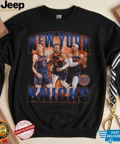 Unisex Stadium Essentials Jalen Brunson, Donte DiVincenzo & Josh Hart Black New York Knicks Trio T Shirt