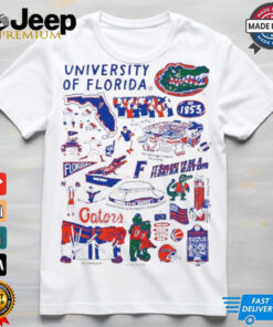 University of Florida Gators Vive La Fete Impressions Artwork Est 1853 logo shirt featuring vibrant design and historic branding, perfect for Florida fans and alumni.