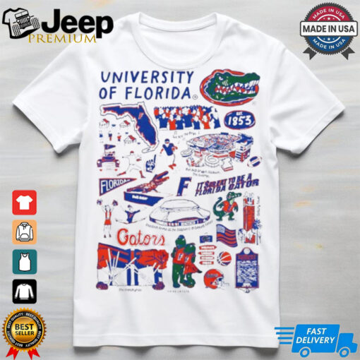University of Florida Gators Vive La Fete Impressions Artwork Est 1853 logo shirt