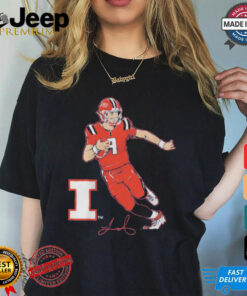 University of Illinois and The Brandr Group luke altmyer superstar pose shirt