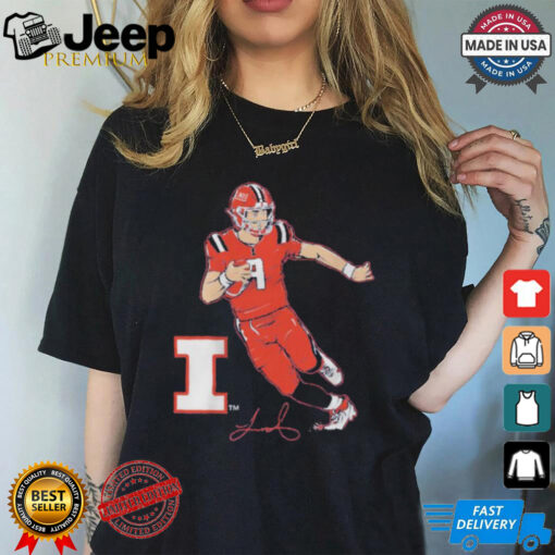 University of Illinois and The Brandr Group luke altmyer superstar pose shirt