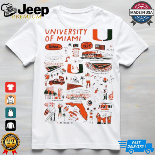 University of Miami Hurricanes Vive La Fete Impressions Artwork Est 1925 logo shirt