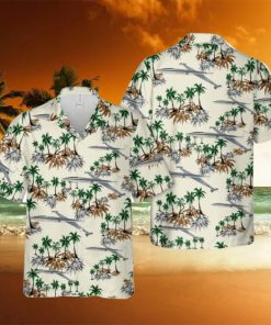 Us Air Force Lockheed Cl 400 Suntan Confident Button Down Hawaiian Shirt