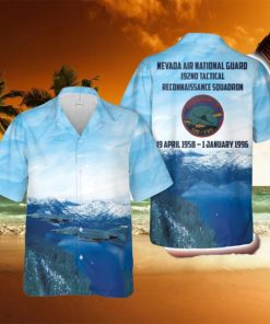 Us Air Force Nevada Air National Guard 192nd Tactical Reconnaissance Squadron, Mcdonnell Rf 4c Phantom Ii Personal Style Button Down Hawaiian Shirt