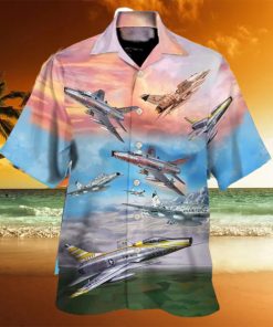 Us Air Force North American F 100 Super Sabre Hawaiian Shirt