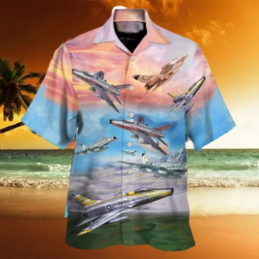 Us Air Force North American F 100 Super Sabre Hawaiian Shirt