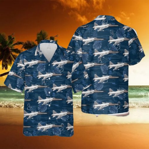 Us Air Force Northrop F 5e (Tail No. 11419) Personal Style Button Down Hawaiian Shirt