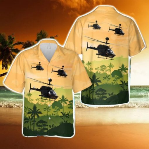 Us Army 82nd Airborne Oh 58d Kiowa Warrior Aloha Hawaiian Shirt US Army Beach Shirt Gift