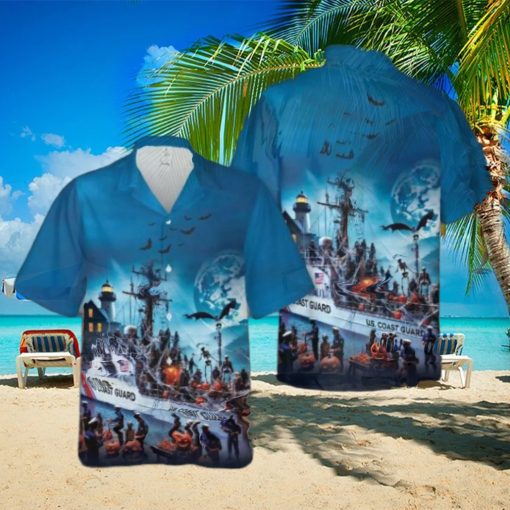 Us Coast Guard Halloween Hawaiian Shirt