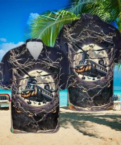 Us Marine Corps Ch 46 Sea Knight Halloween Hawaiian Shirt