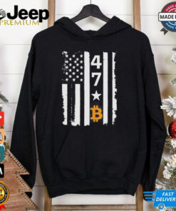 Usa 47th Flag Bitcoin Design – Trump Crypto Supporter Shirt