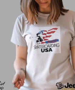 Usa shred it skateboarding 2024 shirt