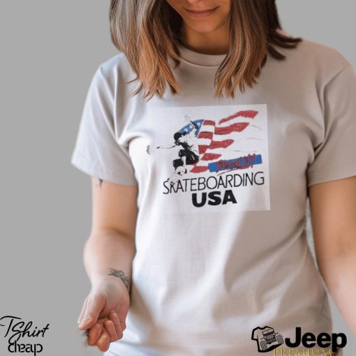 Usa shred it skateboarding 2024 shirt