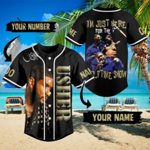 Usher I’m Just Here For The Halftime Show Custom Baseball Jersey