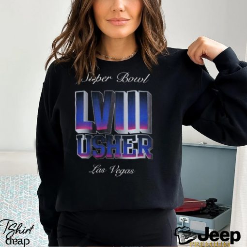 Usher Super Bowl LVIII Collection Mitchell & Ness Black Triple Seven Legacy Jersey Shirt