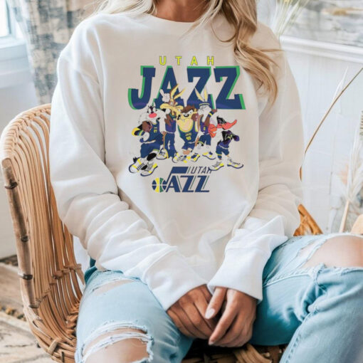 Utah Jazz Looney Tunes characters NBA basketball shirt