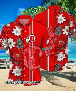 Utah Utes NCAA Flower Hot Version Hawaii Shirt And Tshirt