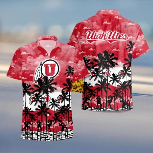 Utah Utes Palms Tree Hawaiian Shirt