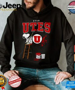 Utah Utes Snoopy Painting Shirt