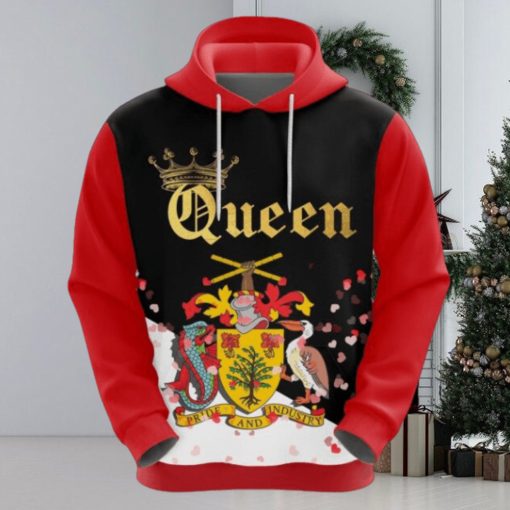 Valentines Day Hoodie, Barbados Queen Valentine Hoodie