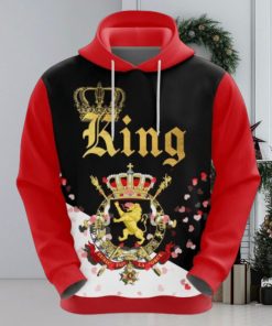 Valentines Day Hoodie, Belgium King Valentine Hoodie 3D All Over Print Gift For Men And Women Version