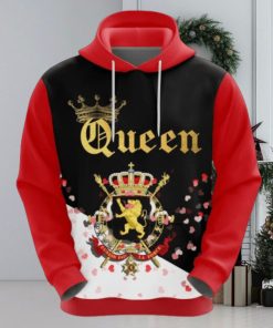 Valentines Day Hoodie, Belgium Queen Valentine Hoodie All Over Print Gift For Men And Women Version