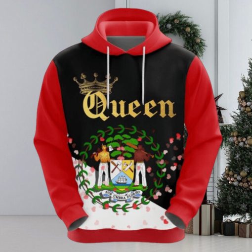 Valentines Day Hoodie, Belize Queen Valentine Hoodie