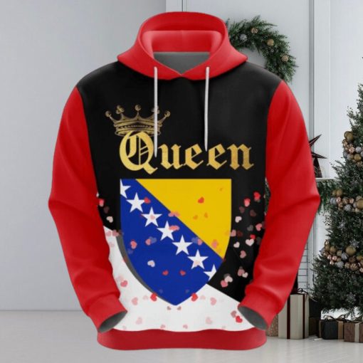 Valentines Day Hoodie, Bosnia and Herzegovina Queen Valentine Hoodie