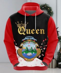 Valentines Day Hoodie Costa Rica Queen Valentine 3D Hoodie