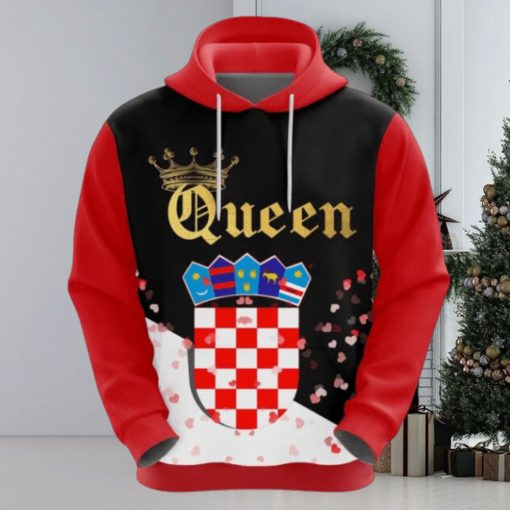 Valentines Day Hoodie Croatia Queen Valentine Hoodie