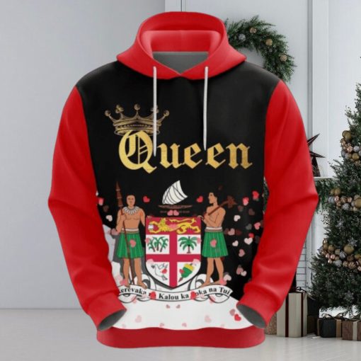 Valentines Day Hoodie Fiji Queen Valentine Hoodie