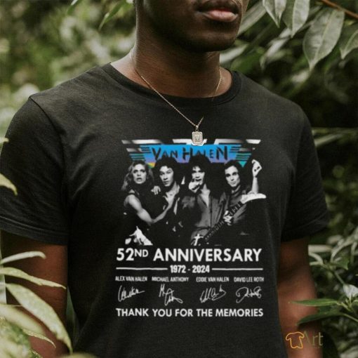 Van Halen 52nd Anniversary Thank You For The Memories Signatures T Shirt