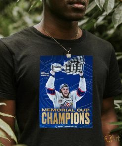 Vancouver Canucks Give It Up For Josh Bloom Scoring The Game Winning Goal Bloom Helped The Saginaw Spirit Win The 2024 Memorial Cup Building Blue Poster Shirt