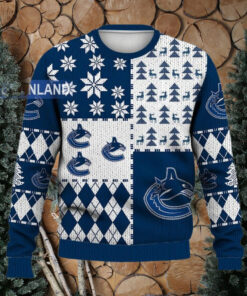 Vancouver Canucks Ugly Sweater Christmas, Ice Hockey NHL Sweatshirt Pattern