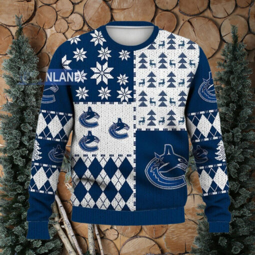 Vancouver Canucks Ugly Sweater Christmas, Ice Hockey NHL Sweatshirt Pattern