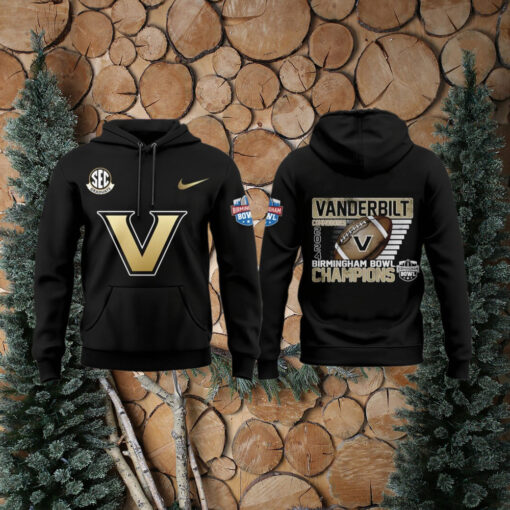 Vanderbilt Football 2024 Birmingham Bowl Champions Hoodie