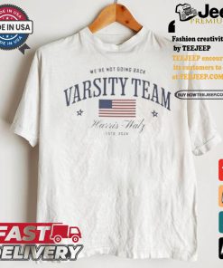 Varsity Team Harris Walz Democrat We’re Not Going Back Estd 2024 Us Flag T shirt