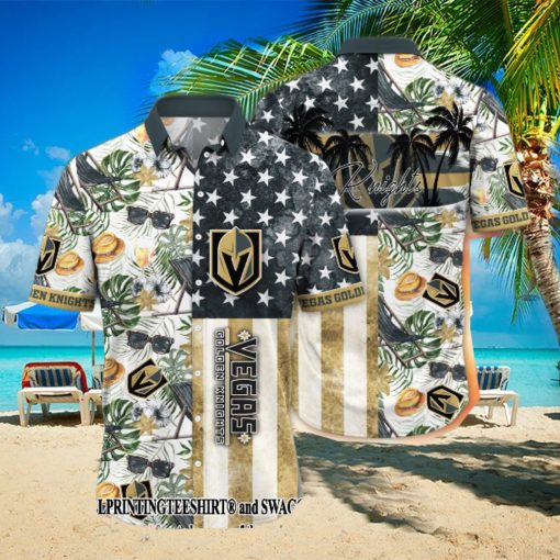 Vegas Golden Knights NHL Flower Best Combo 3D Hawaii Shirt And Tshirt