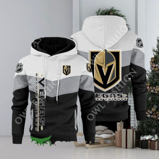 Vegas Golden Knights NHL Hockey Black White Printed Hoodie