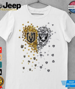 Vegas Golden Knights and Oakland Raiders Heart tiny hearts shirt